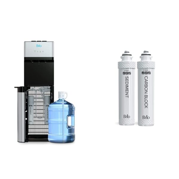 Dispensador Enfriador de Agua Sin Garrafón Brio Serie 520 CLNLPOU520SCF2 de Conexión Directa con Filtro Integrado de 2 E