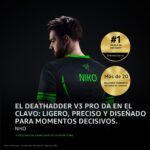 Mouse Inalámbrico Razer DeathAdder V3 Pro 63g Sensor Óptico Focus Pro 30K DPI HyperSpeed 5 Botones