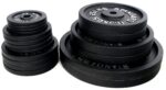 BalanceFrom Placa olímpica de hierro fundido de 2 pulgadas para entrenamiento de fuerza, levantamiento de pesas y crossf