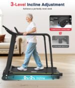 Caminadora PACEROCKER ROCKER-S inclinación automática 12% 9 niveles 5 MPH altavoz Bluetooth capacidad 450 lbs