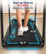 Caminadora PACEROCKER ROCKER-S inclinación automática 12% 9 niveles 5 MPH altavoz Bluetooth capacidad 450 lbs