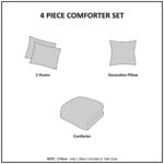 Juego de edredon reversible abstracto Natori JLA Home NS10-3705 sirsaca en relieve sobrelleno con fundas almohada decora