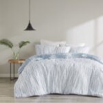 Juego de edredon reversible abstracto Natori JLA Home NS10-3705 sirsaca en relieve sobrelleno con fundas almohada decora