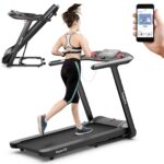 Caminadora Eléctrica Plegable Goplus 798470374386 4.75 HP inclinación automática 15% control voz 20 programas pantalla t