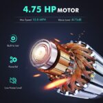 Caminadora Eléctrica Plegable Goplus 798470374386 4.75 HP inclinación automática 15% control voz 20 programas pantalla t