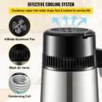 Destilador de Agua Vevor 4L Distilled Water Maker de acero inoxidable 304 para encimera capacidad de 4 litros 1.1 galone