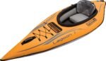 Kayak inflable individual Advanced Elements Lagoon con bomba de doble acción y manómetro color amarillo