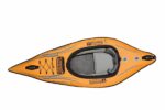 Kayak inflable individual Advanced Elements Lagoon con bomba de doble acción y manómetro color amarillo