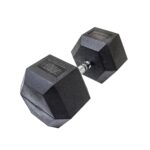 Lifeline Mancuernas hexagonales de fitness, mancuernas hexagonales envueltas en goma, calidad premium, mango moleteado e