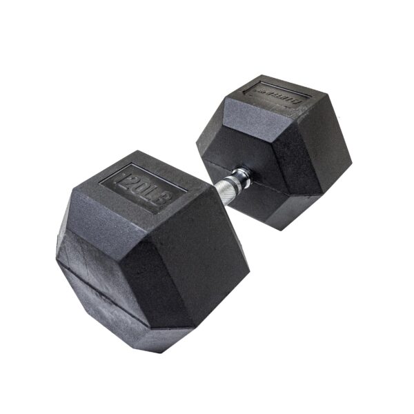 Lifeline Mancuernas hexagonales de fitness, mancuernas hexagonales envueltas en goma, calidad premium, mango moleteado e