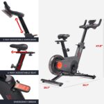 Bicicleta Spinning Indoor Sunny Health Fitness SF-B122049 Resistencia Electromagnética 16 Niveles Freno Emergencia Bluet