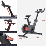 Bicicleta Spinning Indoor Sunny Health Fitness SF-B122049 Resistencia Electromagnética 16 Niveles Freno Emergencia Bluet