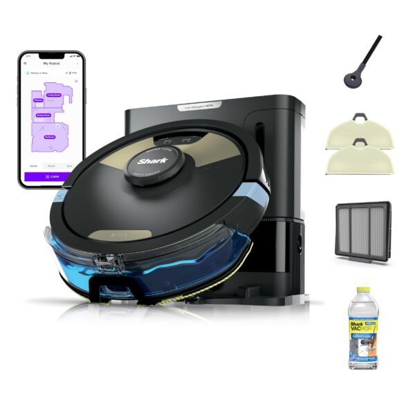 SharkNinja AV2610WA Robot Aspirador y Trapeador Combo | Matrix Plus | Base Autovaciante HEPA Sin Bolsa 60 Días | Trapead