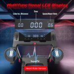 Caminadora plegable GYMAX FT3.75-F-APP-12 motor 3.75 HP 12 programas control aplicación monitor LCD altavoz Bluetooth