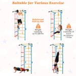 Costzon 5 en 1 juguetes de escalada para niños pequeños, gimnasio interior para niños para hacer ejercicio, juego de esc