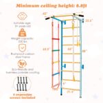 Costzon 5 en 1 juguetes de escalada para niños pequeños, gimnasio interior para niños para hacer ejercicio, juego de esc