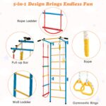 Costzon 5 en 1 juguetes de escalada para niños pequeños, gimnasio interior para niños para hacer ejercicio, juego de esc