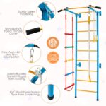 Costzon 5 en 1 juguetes de escalada para niños pequeños, gimnasio interior para niños para hacer ejercicio, juego de esc