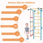 Costzon 5 en 1 juguetes de escalada para niños pequeños, gimnasio interior para niños para hacer ejercicio, juego de esc