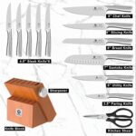 imarku® Juego de cuchillos, juego de 14 piezas para cocina con bloque, juego de cuchillos de cocina de una pieza premium