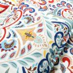 Juego de edredón reversible algodón bohemio Triangle Home Fashions 21T011771 3 piezas King estampado paisley verde mar r