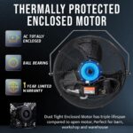 Ventilador de Pared Industrial Tornado HI-FAN-18HVWM-WR-1PX2 – Paquete 2 piezas, 18 Pulgadas IPX4 Resistente al Agua, 3