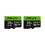PNY Tarjetas microSDXC Premier y Elite de 128 GB y 64 GB (paquete de 2 y 3 unidades)