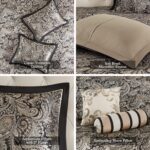 Colcha acolchada reversible Aubrey Madison Park E&E Co MP13-7961 tamaño King 120x118 pulgadas negro