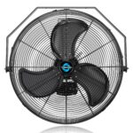Ventilador de Pared Industrial Tornado HI-FAN-24HVWM-WR-1P-HEX 24 Pulgadas IPX4 Motor TEAO 3 Velocidades 7700 CFM 1/5 HP