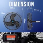 Ventilador de Pared Industrial Tornado HI-FAN-24HVWM-WR-1P-HEX 24 Pulgadas IPX4 Motor TEAO 3 Velocidades 7700 CFM 1/5 HP