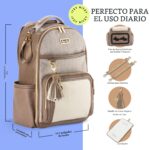 Itzy Ritzy - Mochila para pañales Boss Plus de gran capacidad con 19 bolsillos, cambiador, clips para carriola y correas