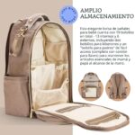 Itzy Ritzy - Mochila para pañales Boss Plus de gran capacidad con 19 bolsillos, cambiador, clips para carriola y correas