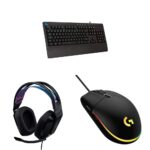 Bundle Gaming Logitech G 213 Prodigy Teclado con Cable G203 Mouse con Cable 8000 DPI G335 Auriculares con Micrófono Ilum