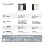 Smartphone Google Pixel 7 Pro GE2AE 256 GB cámara teleobjetivo gran angular 5G Android batería 24 horas color hazel
