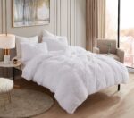 Juego de edredon felpa Sweet Home Collection Shaggy Fur Comforter Set pelo sintetico ultra suave terciopelo cristalino t