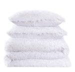 Juego de edredon felpa Sweet Home Collection Shaggy Fur Comforter Set pelo sintetico ultra suave terciopelo cristalino t