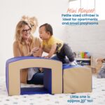 ECR4Kids SoftZone Junior Mix n' Match Tunnel and Bump, juego para principiantes, azul francés, 2 piezas