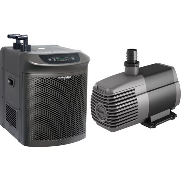 Enfriador de Agua Chiller para Hidroponía y Acuario Active Aqua 963d818 AACH50HP 1/2 HP 4020 BTU con Bomba Hydrofarm AAP