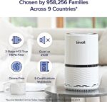 Purificador de aire Levoit HEPA H13 habitación grande hasta 1980 pies cuadrados monitor calidad del aire blanco