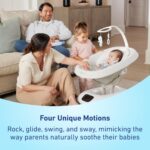 Columpio para bebé SmartSense de Graco con tecnología de detección de llanto, movimientos calmantes y vibraciones relaja