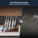 Juego de Cuchillos para Cocina 14 Piezas con Bloque Magnético, Acero Inoxidable Alemán de Alto Carbono Ultraafilado con