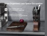 Juego de Cuchillos para Cocina 14 Piezas con Bloque Magnético, Acero Inoxidable Alemán de Alto Carbono Ultraafilado con