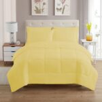 Juego de cama completo Sweet Home Collection Bed in a Bag 7 piezas edredón liso alternativo microfibra suave todas las e