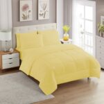 Juego de cama completo Sweet Home Collection Bed in a Bag 7 piezas edredón liso alternativo microfibra suave todas las e