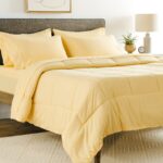 Juego de cama completo Sweet Home Collection Bed in a Bag 7 piezas edredón liso alternativo microfibra suave todas las e