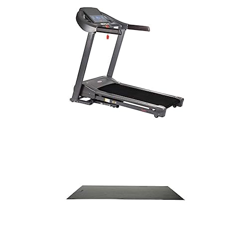 Cinta de correr plegable Sunny Health and Fitness SF-T7643 350 libras area amplia con alfombrilla protectora para gimnas