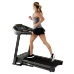 Cinta de correr plegable Sunny Health and Fitness SF-T7643 350 libras area amplia con alfombrilla protectora para gimnas