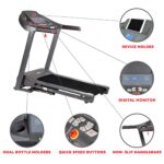 Cinta de correr plegable Sunny Health and Fitness SF-T7643 350 libras area amplia con alfombrilla protectora para gimnas
