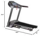 Cinta de correr plegable Sunny Health and Fitness SF-T7643 350 libras area amplia con alfombrilla protectora para gimnas