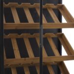 Deco 79 082638 estante de vino madera 15 botellas soportes copas vino 24x14x67 pulgadas negro